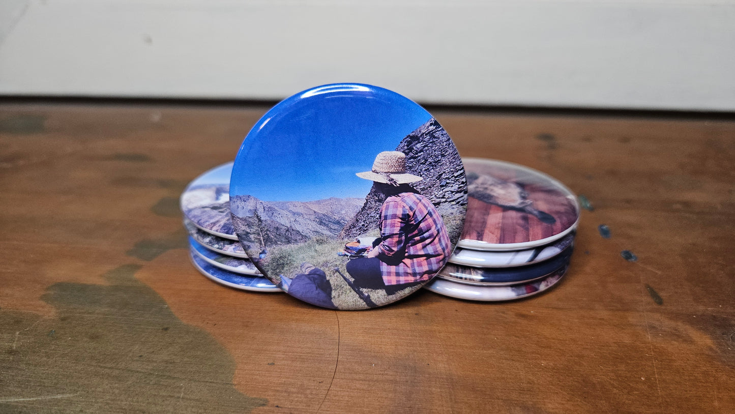 Custom Round Photo Magnet - Set of 9
