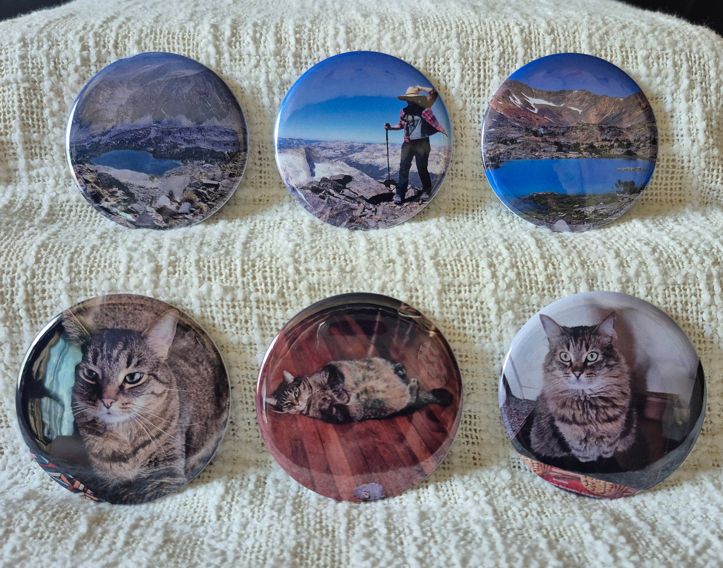 Custom Round Photo Magnet - Set of 6
